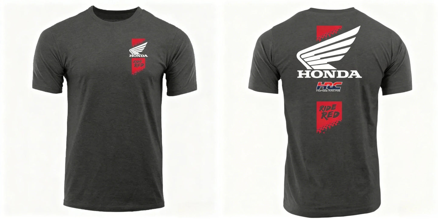 Polera Honda Hombre y Mujer – Camiseta Algodón Manga Corta Estilo Racing Gold Wing, Casual Verano/Primavera