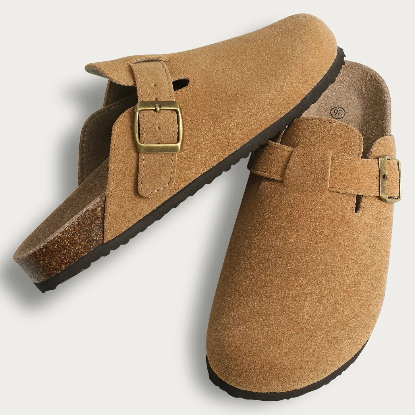 Sandalias de Corcho con Soporte de Arco – Antideslizantes, Cómodas y Estilo Clásico (Unisex)
