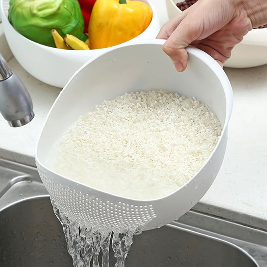 Colador de Cocina Multifuncional para Lavar Frutas, Verduras y Arroz – Escurridor con Drenaje