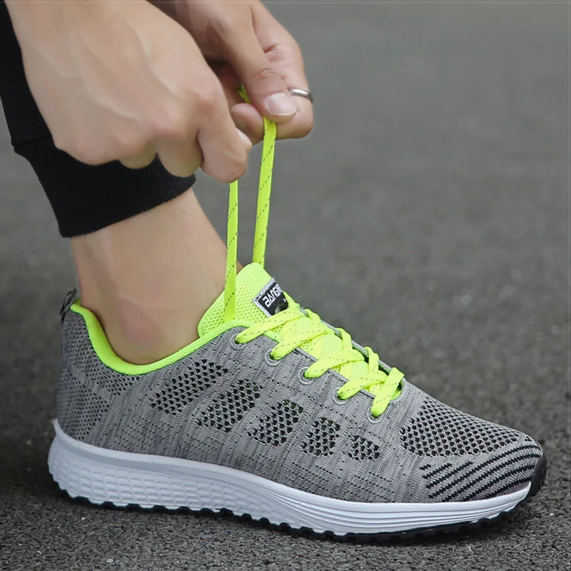 Zapatillas Casual para Mujer 2024 – Ligeras, Transpirables, de Malla, Cómodas para Caminar, Estilo Sneakers Blancas
