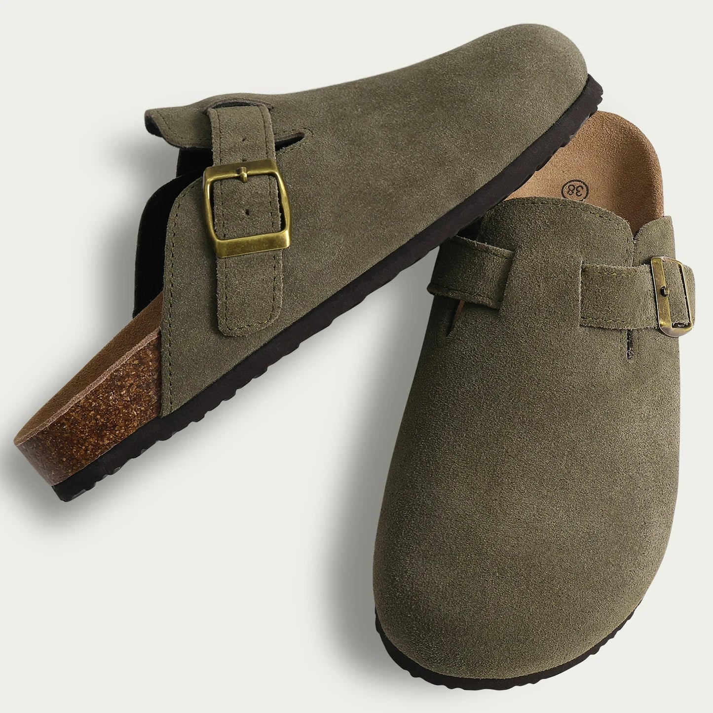 Sandalias de Corcho con Soporte de Arco – Antideslizantes, Cómodas y Estilo Clásico (Unisex)