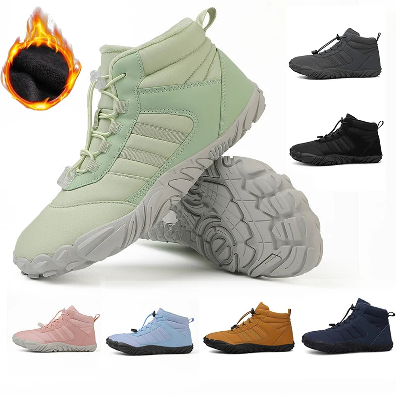 Botas de Invierno Impermeables Unisex – Tipo Barefoot, Cálidas con Forro de Peluche, Ideales para Nieve, Caminatas y Outdoor