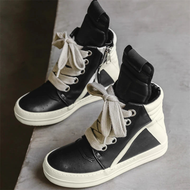 Zapatillas Urbanas High-Top para Hombre – Estilo Lujo, Deportivas, Casual, Skate y Baloncesto (39-44)