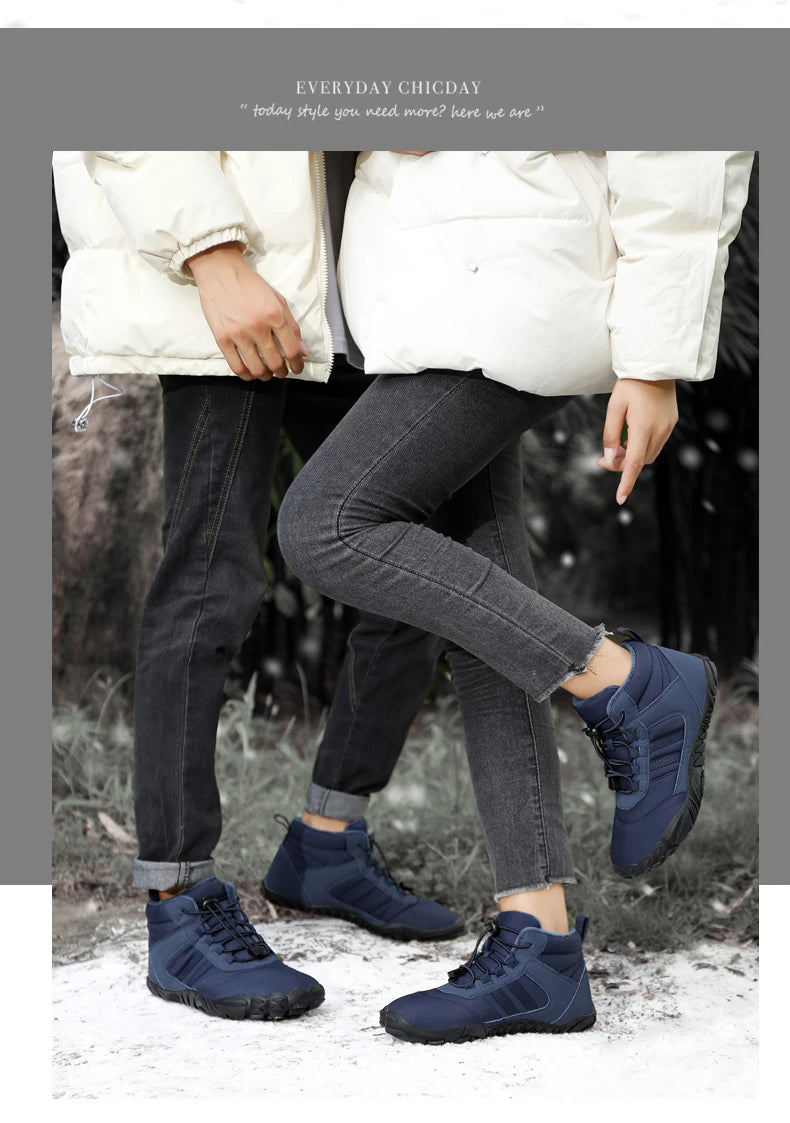 Botas de Invierno Impermeables Unisex – Tipo Barefoot, Cálidas con Forro de Peluche, Ideales para Nieve, Caminatas y Outdoor