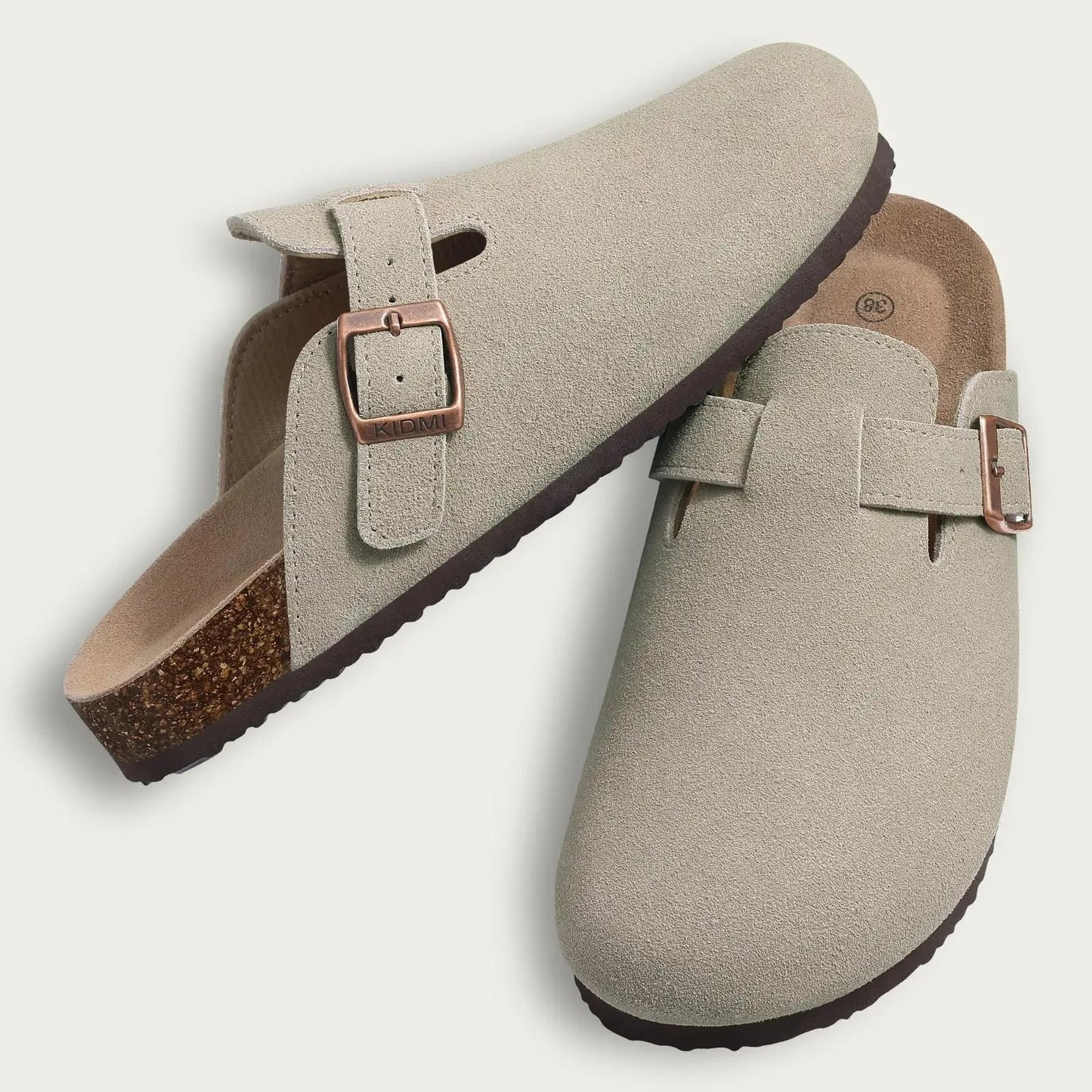 Sandalias de Corcho con Soporte de Arco – Antideslizantes, Cómodas y Estilo Clásico (Unisex)