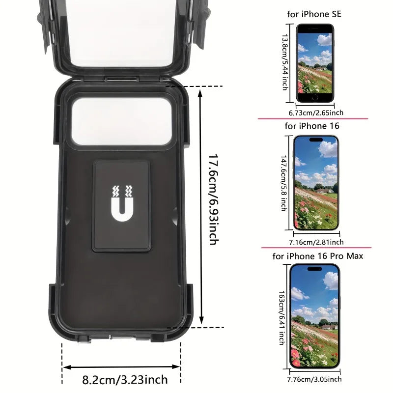 Soporte impermeable para celular para motocicleta y bicicleta, soporte universal para GPS con rotación de 360°