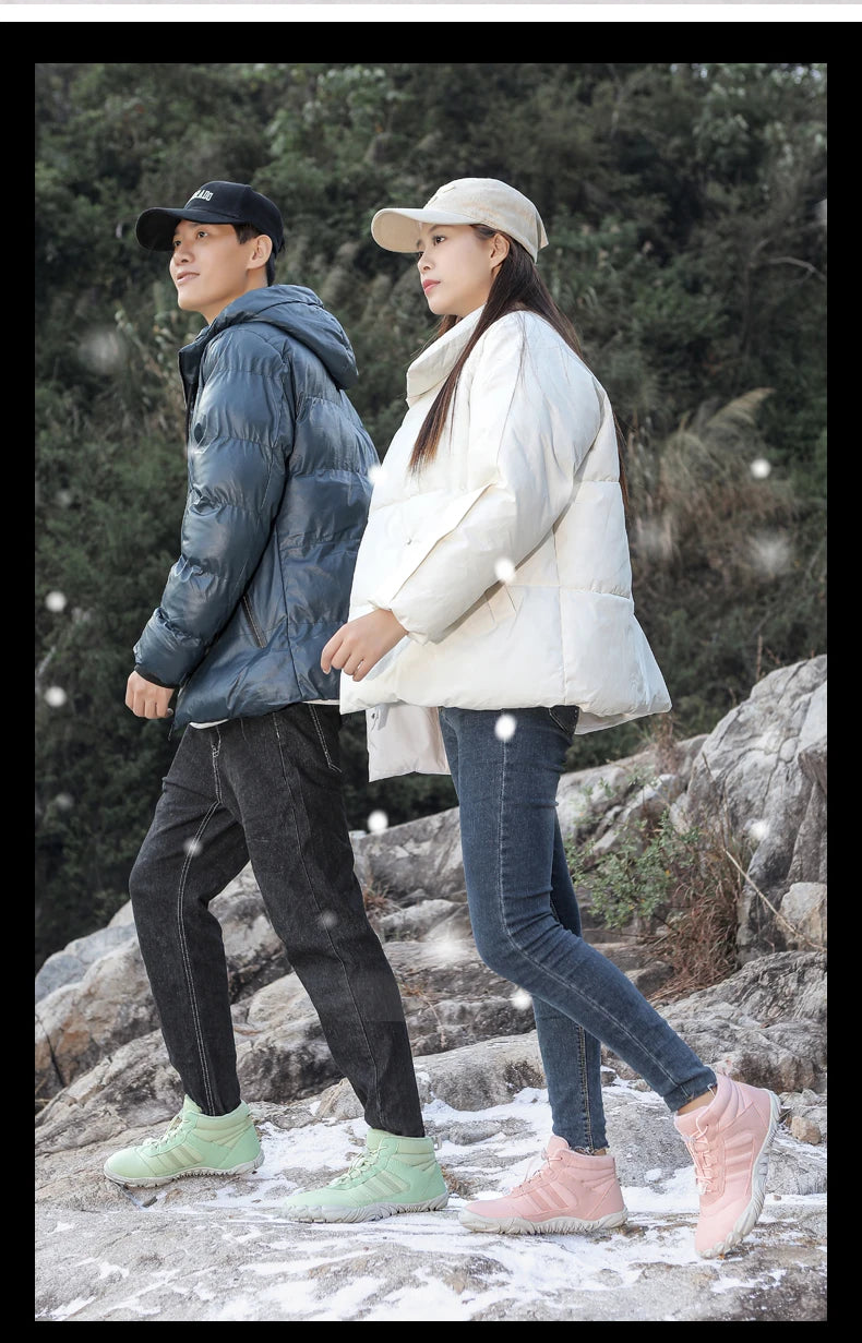 Botas de Invierno Impermeables Unisex – Tipo Barefoot, Cálidas con Forro de Peluche, Ideales para Nieve, Caminatas y Outdoor