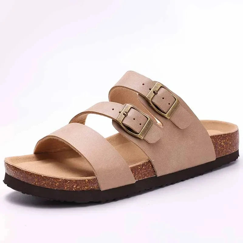 Sandalias de Corcho con Soporte de Arco – Antideslizantes, Cómodas y Estilo Clásico (Unisex)