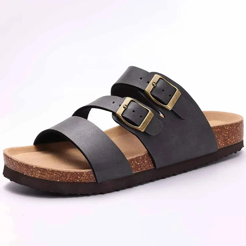 Sandalias de Corcho con Soporte de Arco – Antideslizantes, Cómodas y Estilo Clásico (Unisex)
