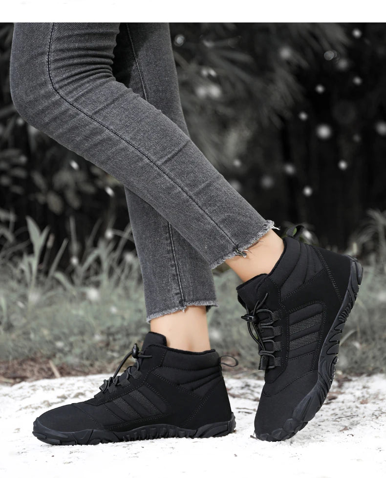 Botas de Invierno Impermeables Unisex – Tipo Barefoot, Cálidas con Forro de Peluche, Ideales para Nieve, Caminatas y Outdoor