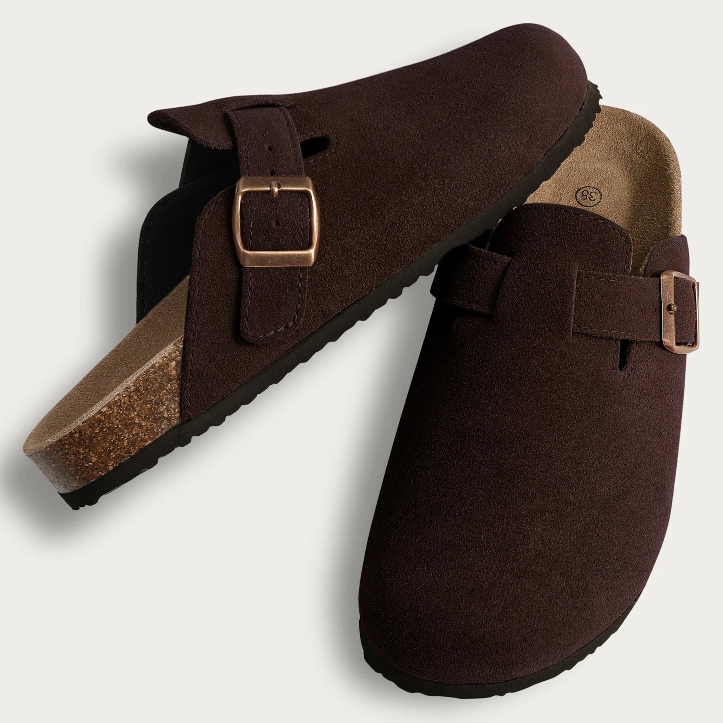 Sandalias de Corcho con Soporte de Arco – Antideslizantes, Cómodas y Estilo Clásico (Unisex)