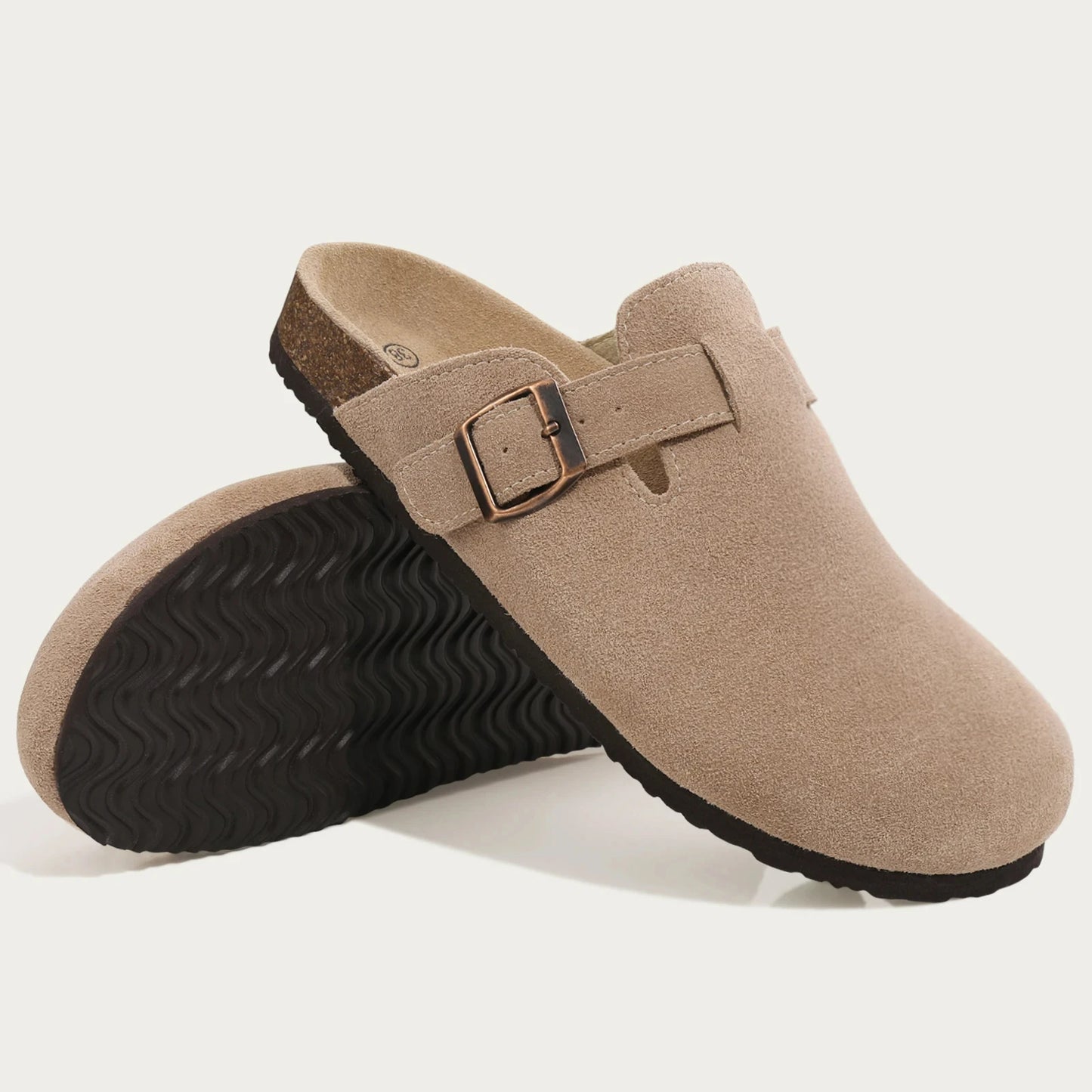 Sandalias de Corcho con Soporte de Arco – Antideslizantes, Cómodas y Estilo Clásico (Unisex)