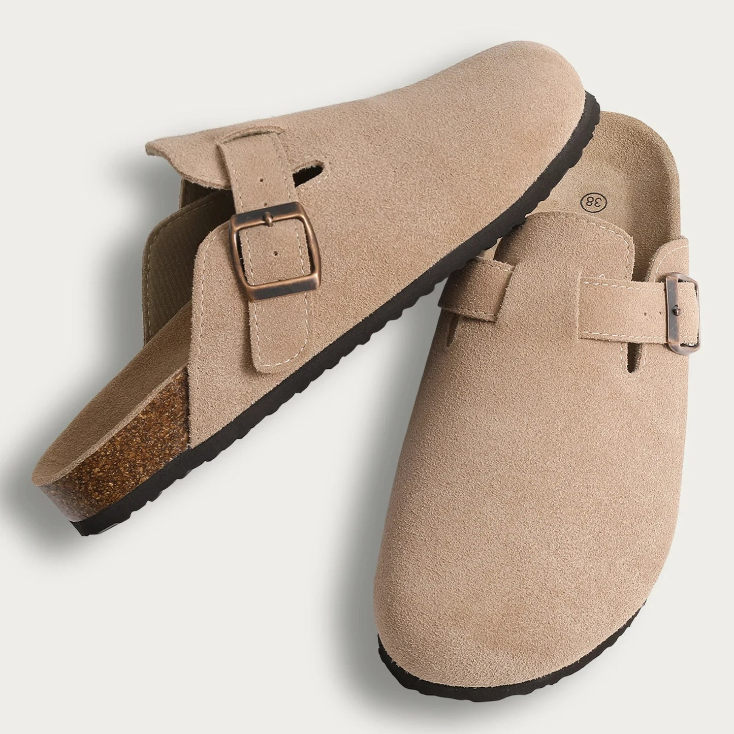 Sandalias de Corcho con Soporte de Arco – Antideslizantes, Cómodas y Estilo Clásico (Unisex)