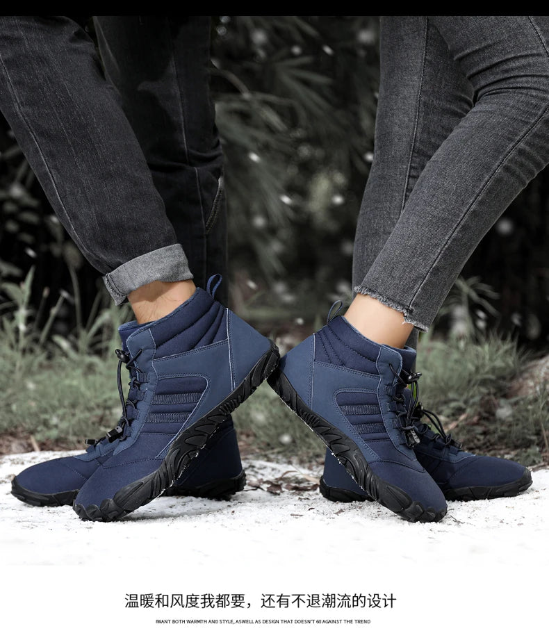 Botas de Invierno Impermeables Unisex – Tipo Barefoot, Cálidas con Forro de Peluche, Ideales para Nieve, Caminatas y Outdoor
