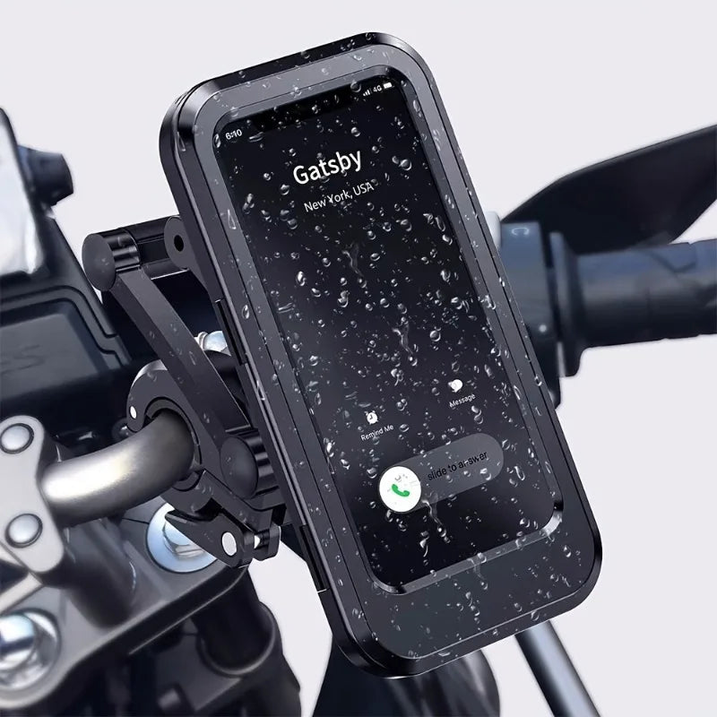 Soporte impermeable para celular para motocicleta y bicicleta, soporte universal para GPS con rotación de 360°