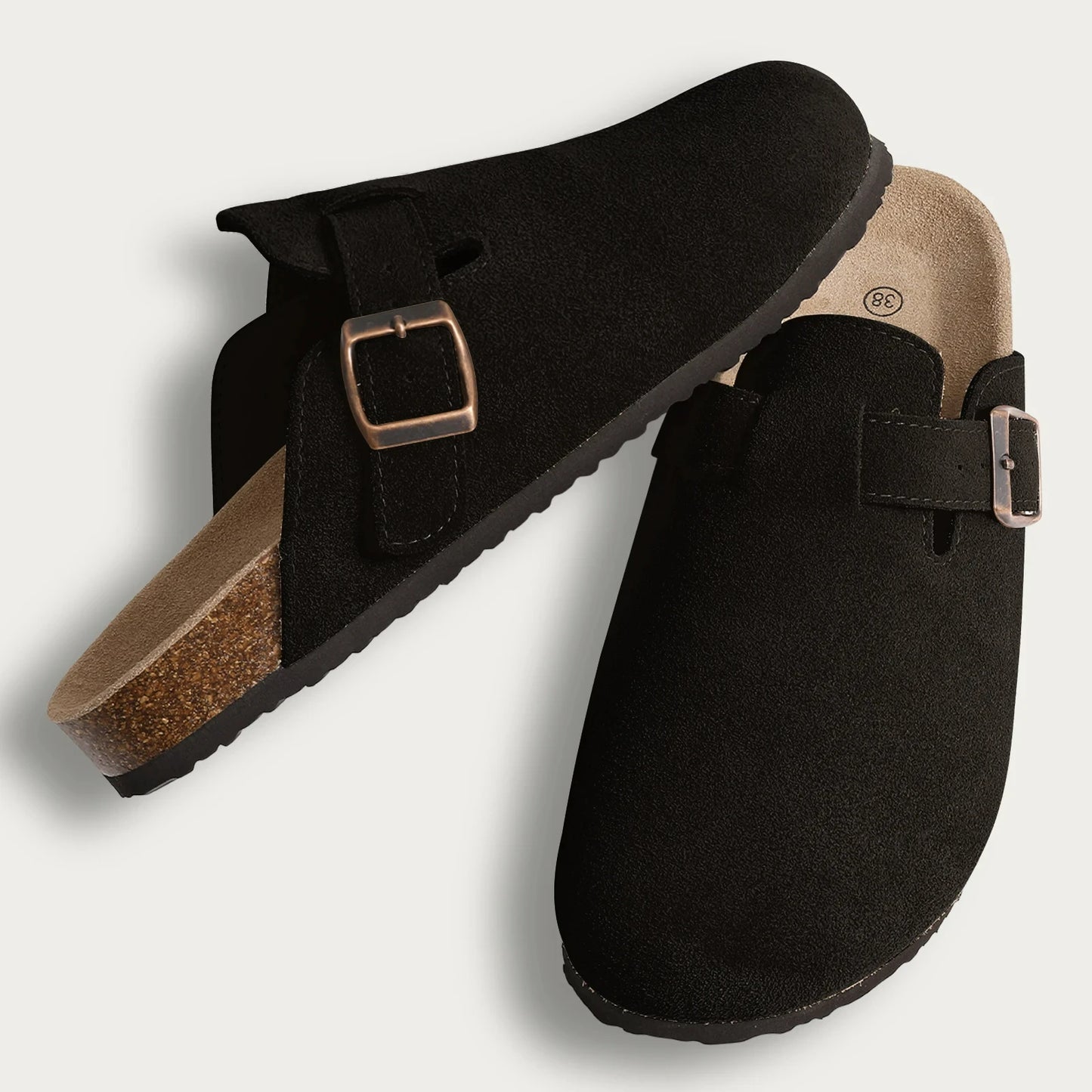 Sandalias de Corcho con Soporte de Arco – Antideslizantes, Cómodas y Estilo Clásico (Unisex)