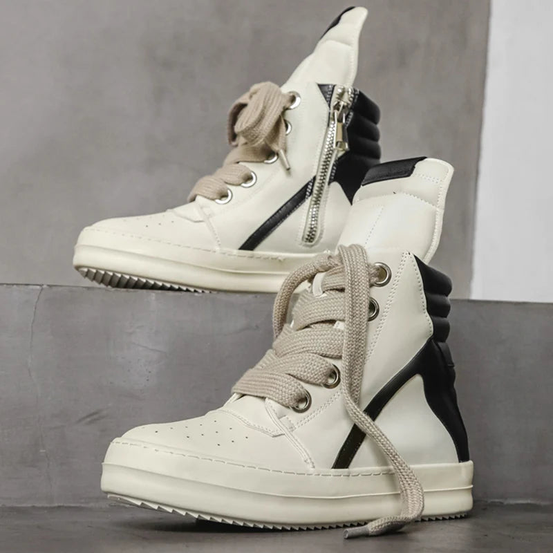 Zapatillas Urbanas High-Top para Hombre – Estilo Lujo, Deportivas, Casual, Skate y Baloncesto (39-44)