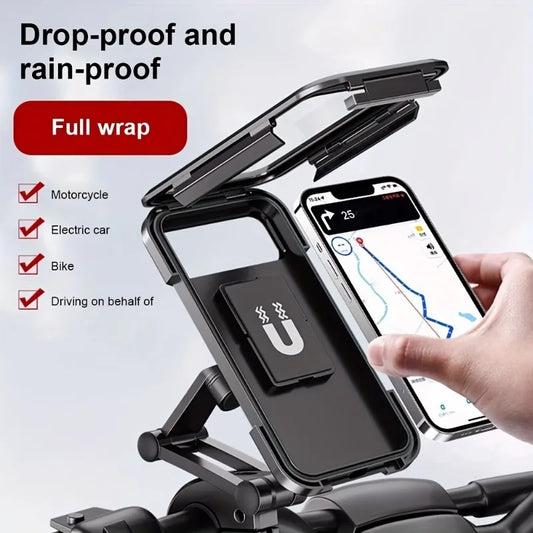 Soporte impermeable para celular para motocicleta y bicicleta, soporte universal para GPS con rotación de 360°