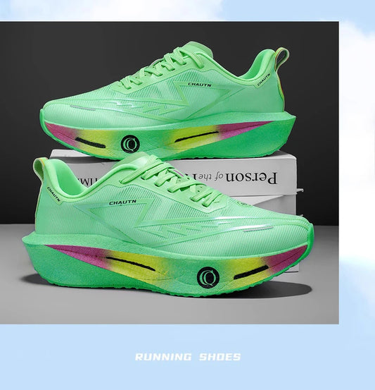 Zapatillas Running Hombre y Mujer con Placa de Carbono – Deportivas, Ligeras, Transpirables y Antideslizantes para Maratón