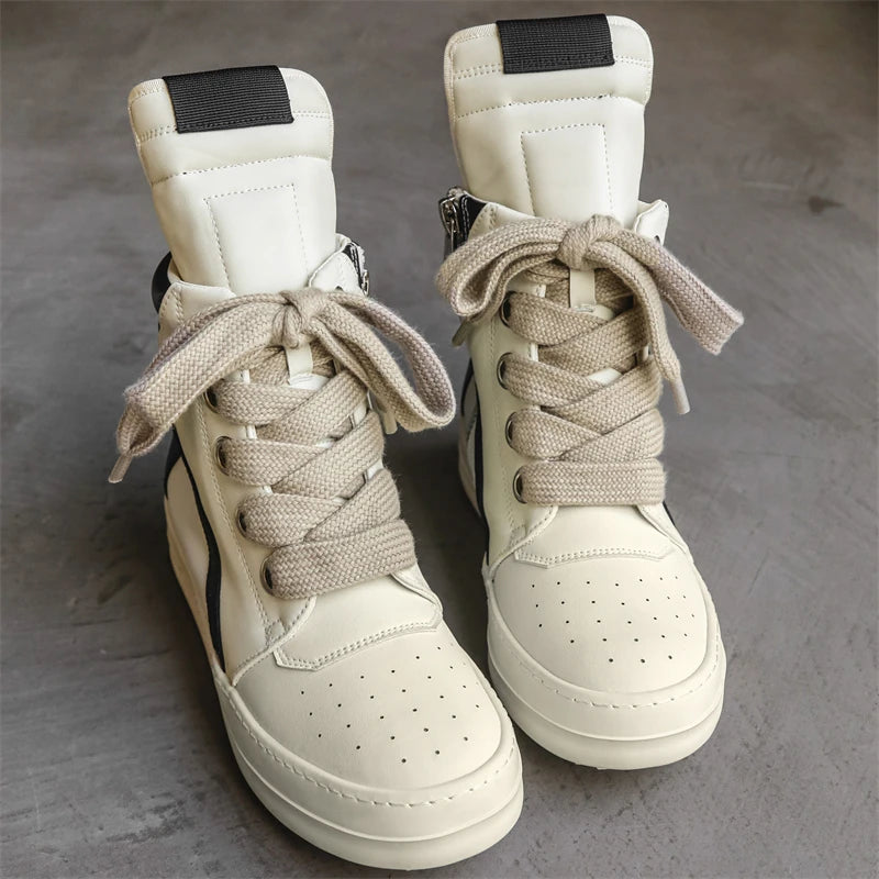 Zapatillas Urbanas High-Top para Hombre – Estilo Lujo, Deportivas, Casual, Skate y Baloncesto (39-44)