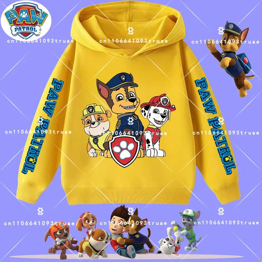 Sudadera Infantil con Capucha Paw Patrol – Polerón Deportivo para Niño con Estampado Animado, Manga Larga Primavera/Verano