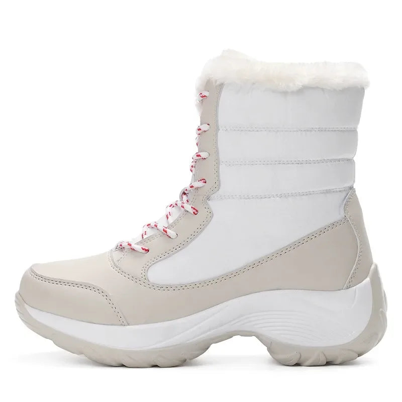 Botines Mujer Invierno con Plataforma – Cálidos, Ligeros, Antideslizantes, Ideales para Nieve y Uso Diario