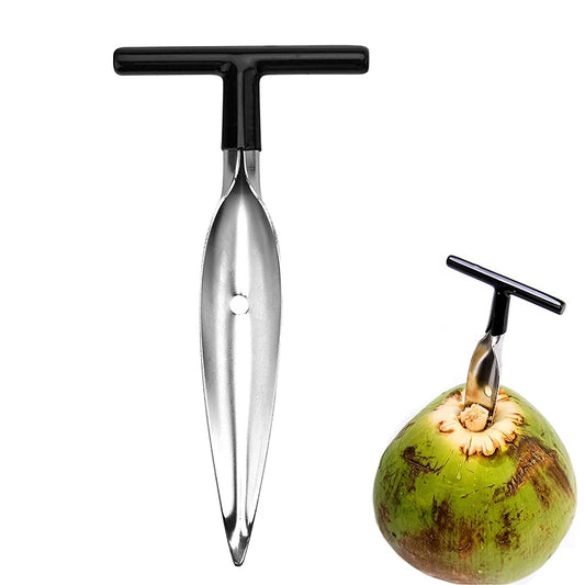 Abridor de Coco de Acero Inoxidable – Herramienta para Perforar, Abrir y Extraer Coco Fácilmente