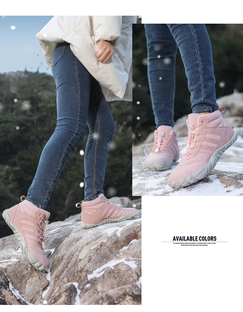 Botas de Invierno Impermeables Unisex – Tipo Barefoot, Cálidas con Forro de Peluche, Ideales para Nieve, Caminatas y Outdoor