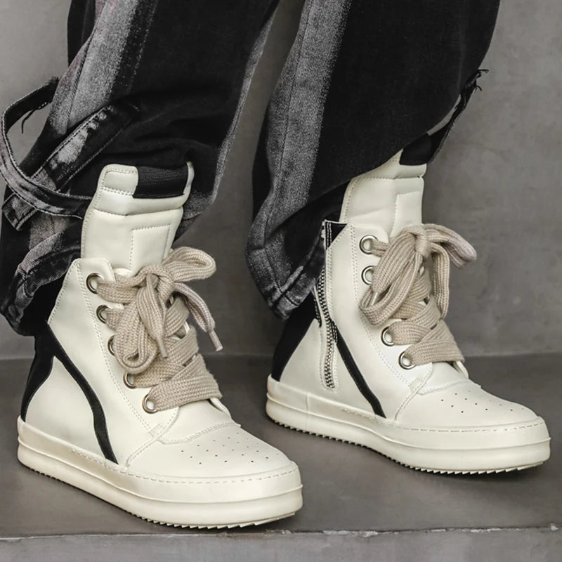 Zapatillas Urbanas High-Top para Hombre – Estilo Lujo, Deportivas, Casual, Skate y Baloncesto (39-44)