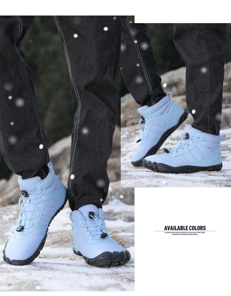 Botas de Invierno Impermeables Unisex – Tipo Barefoot, Cálidas con Forro de Peluche, Ideales para Nieve, Caminatas y Outdoor