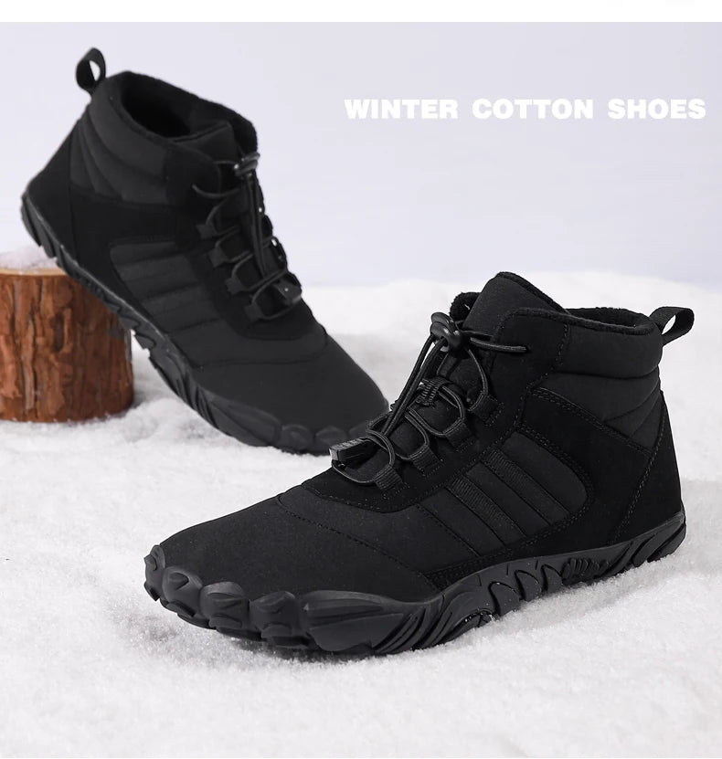 Botas de Invierno Impermeables Unisex – Tipo Barefoot, Cálidas con Forro de Peluche, Ideales para Nieve, Caminatas y Outdoor