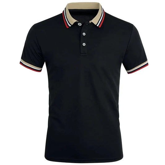 Polera Polo Hombre Verano Casual – Camiseta de Algodón Transpirable, Estilo Ejecutivo Elegante Manga Corta