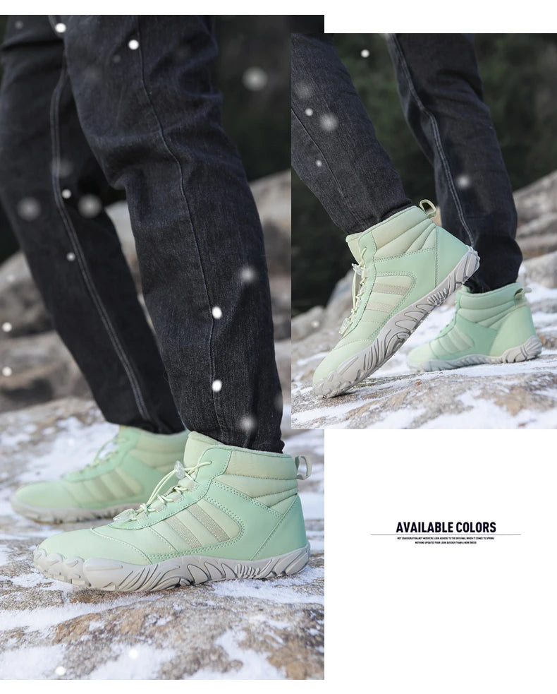 Botas de Invierno Impermeables Unisex – Tipo Barefoot, Cálidas con Forro de Peluche, Ideales para Nieve, Caminatas y Outdoor